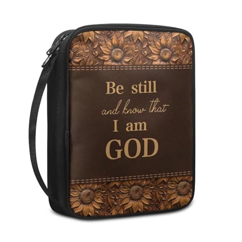 Gifts Polyester Bible Cover With Sturdy And Great Product And Pen Storage For Men And Women - color: Bible Word Sunflower