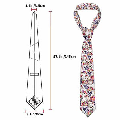 Men's Ties Novelty Tie Necktie for Men Teen Boys Multicolor Tie Party Holiday Thanksgiving Christmas - color: Human Skulls