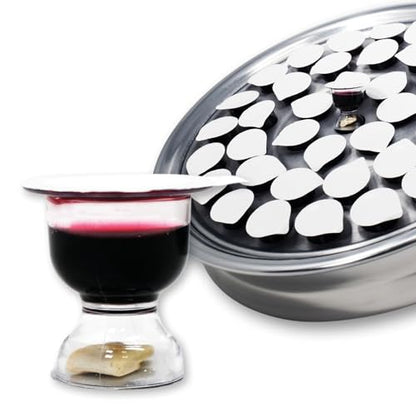 Chalice Style Bagged Prefilled Communion Set (25) | Concord Juice + Unleavened Bread | Ready for Worship, Easy to Store - size: 25 - Bag