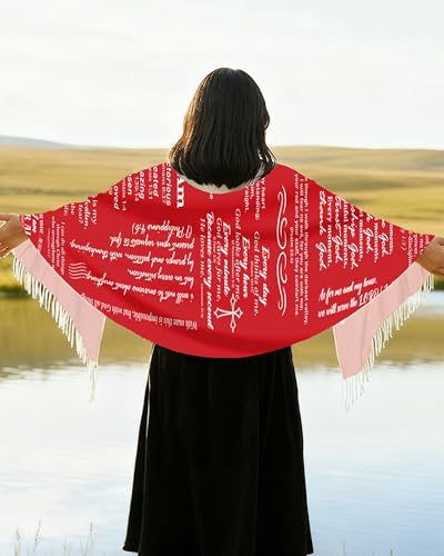 Bozidol Prayer Shawls and Wraps for Women - color: Red