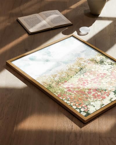 KBKBART Framed Country Wildflower Canvas Wall Art Spring Flower Prints - color: Spring Flower, size: 24"L x 16"W