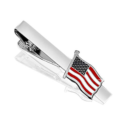 Tie Clips for Men, Mens Tie Clip Silver, Mens Tie Bars, Clip on Tie for Men - color: Silver Tie Clip F