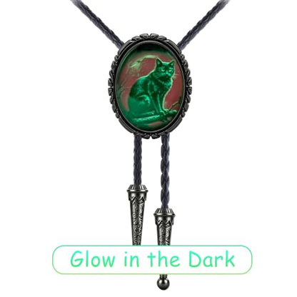 GelConnie Gothic Bolo Tie for Men Women 3D Art Western Cowboy Necktie - color: Cat Bolo Tie