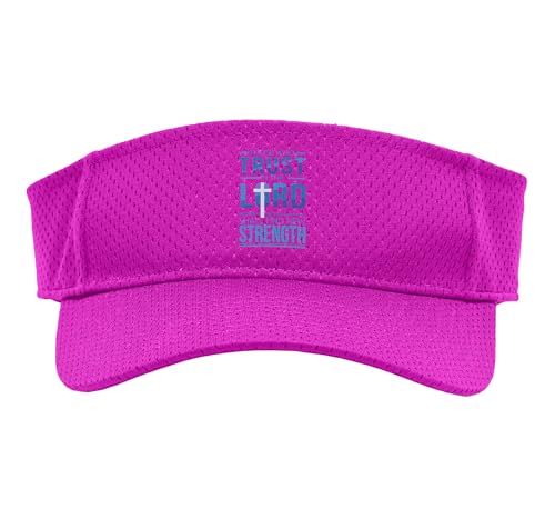 Trust in the Lord Jesus Faith Christian Bible Verse Sport Sun Visor - color: Pink