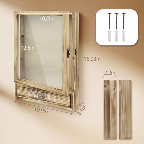 11" x 16" Wedding Shadow Box Display Case & Frame - Pine Wood Shadow Box