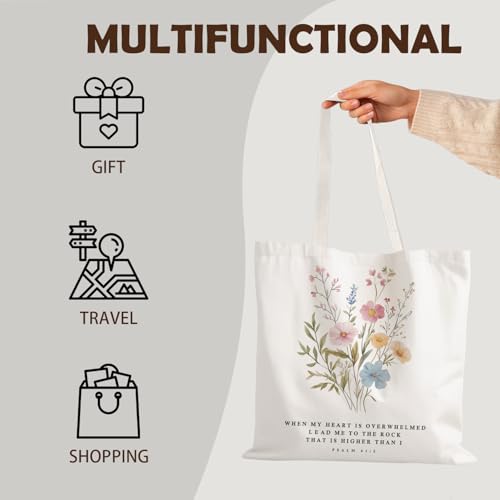 FBB Christian What's the Best that Could Happen Inspirational Tote Bag - color: Psalm 61:2
