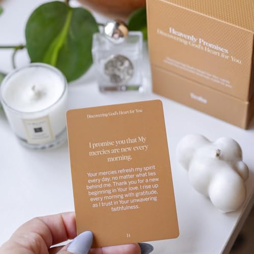 Yesha 52 Heavenly Promises Pocket Bible Verse Cards | Discovering God's Heart for You | Compact Christian Affirmation Cards for Daily Devotional Prayer | Premium Pocket-Size Faith Gift for Men & Women