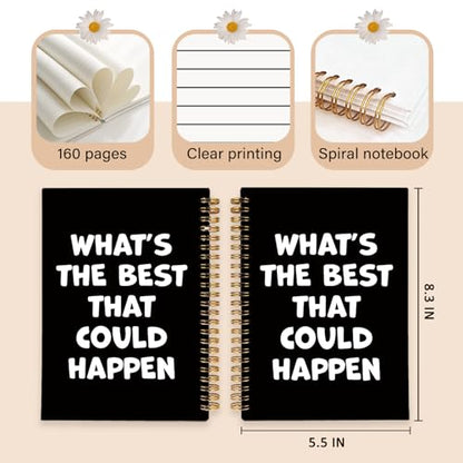 Enkvke Trendy Positive Affirming Notebook Journal A5, - color: What's the best that could happen-A5