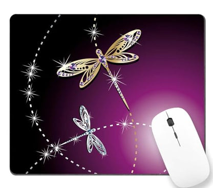 TSSOHU Gaming Mouse Pad, Dragonflies Mouse Pad, Personalized Rectangle Mousepad Customized Mouse Pads with Designs Non-Slip Rubber Smooth MousePads for Computer Laptop, 9.5*7.9 Inch, WMJMP2414 - color: WMJ114