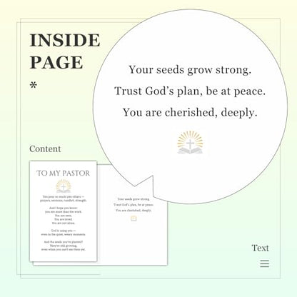 Pastor Appreciation Cards, Thank You Card to My Pastor with Envelopes - color: DXI#034