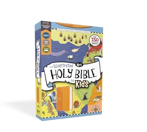 NIrV, The Illustrated Holy Bible for Kids, Leathersoft, Yellow, Full Color, Comfort Print: Over 750 Images