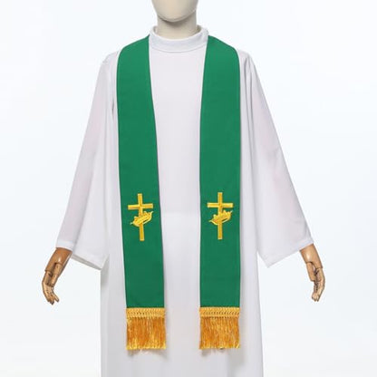 BLESSUME Church Clergy Pastor Reversible Stole - color: Green and Purple