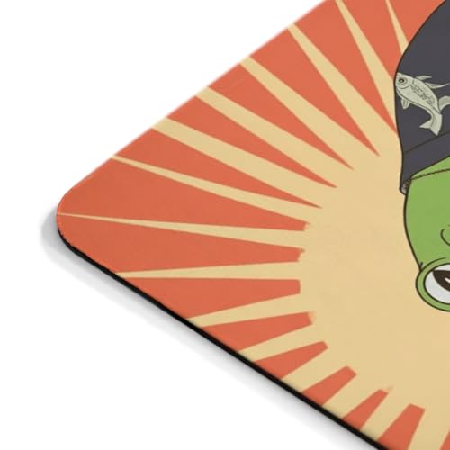 Mousepad Funny Frog DJ Turntable Music Design Cool Amphibian Character with Headphones Groovy Beats Unique Desk Accessory Colorful Party Style Computer Mouse pad Novelty Gaming Mouse Mat Office - color: Frog DJ