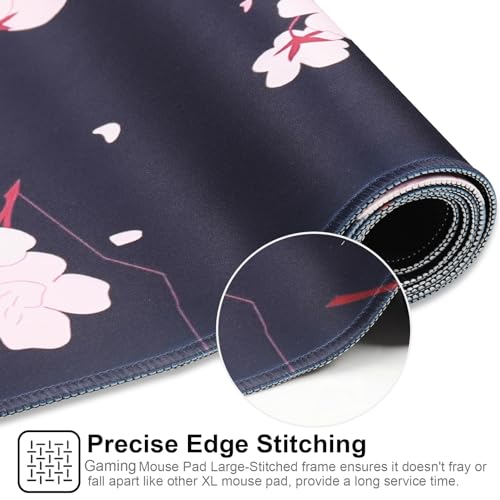 XXL Gaming Mouse Pad 35.4x15.7 Professional Large Mouse Pad & Computer Game Mouse Mat-90x40 Blackhua - color: Blackhua, size: 35.4L x 15.7W inches