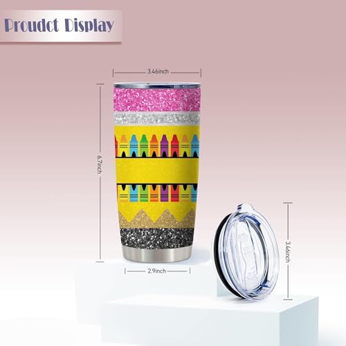20oz Big Heart Shape Teacher Insulated Stainless Steel Tumbler with Lid - color: It Takes Big Heart to Shape Llittle Minds