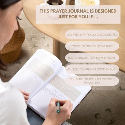 Daily Prayer Journal with Prompts | 90-Day Guided Devotional & Scripture Reflection | Bible Study and Spiritual Growth Tracker | Undated Faith Planner, 5.5x8" - Navy Blue Dotted - color: Dotted Navy Blue