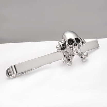 Silver Gold Cross Tie Clip for Men CZ Mother of Pearl Oil Drip Tie Bar Clip Personalized - color: Silver-sukll