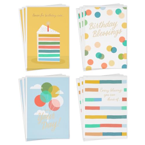 Hallmark Birthday Cards with Envelopes, Assorted 12-Pack (Blessings) - style: Birthday