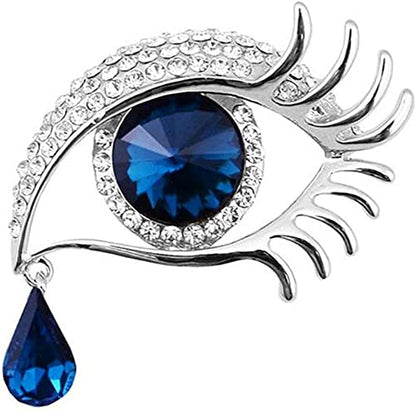 Comelyjewel Premium Quality Personality Tear of Angel Rhinestone Brooch Pin Covered Scarves Shawl Clip for Women Ladies