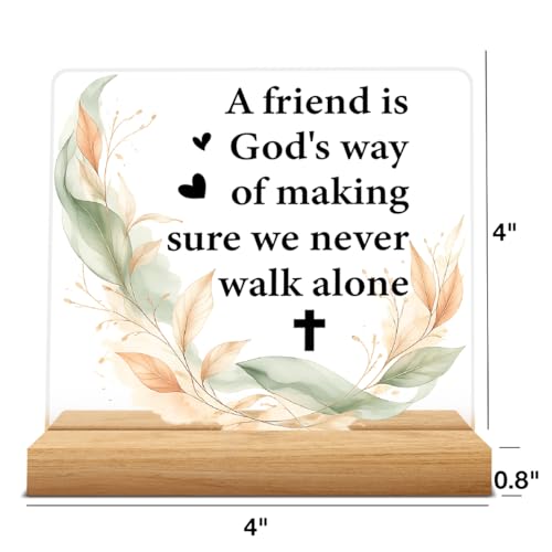 Friendship Decor Positive Quotes Acrylic Desk Sign - color: M60A04