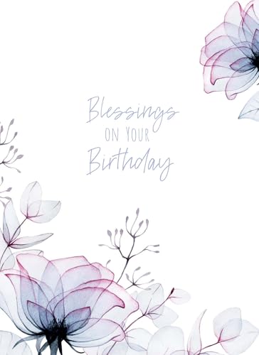 Beautiful Floral Birthday Cards KJV, 12 Count