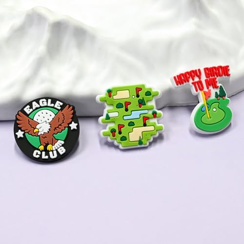 Cute Pins Bulk, Funny Lapel Badge Pins Rubber Brooch Pins for Backpacks, Hats, Bags - style: Golf-30PCS