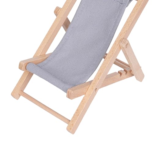 Foldable Wooden Cell Phone Stand, Phone Holder for Desk - color: Gray