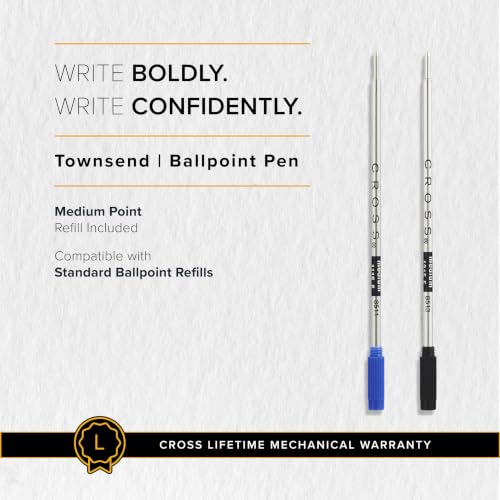 Cross Townsend Slate Gray Diamond Ballpoint Pen, Medium Point, Black Ink - color: Grey