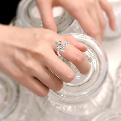 Cross Rings 925 Sterling Silver for Women Christian Religious Jewelry Faith Gifts for Mom Wife Girlfriend Her - color: White-11