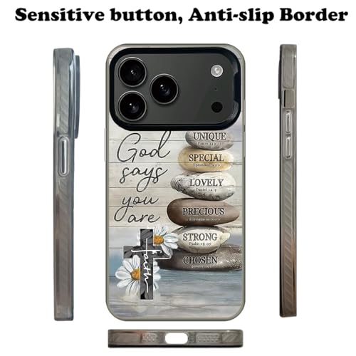 God Cross Wood Grain Phone Case Compatible with iPhone 17 Pro Case - color: Pattern 3, size: for iPhone 17 Pro
