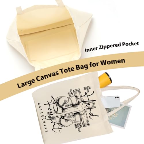 Christian Gifts for Women, Floral Faith Canvas Tote Bag, Faith Gifts for Women Mom Inspirational - color: Grunge Christian 768