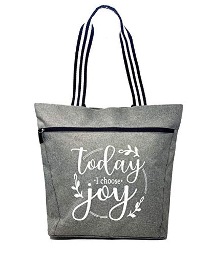 Brooke & Jess Designs Church Bags for Women - Bible Tote Bags for Women, Large Tote Bag for Womens with Zipper - color: Gray