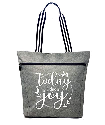 Brooke & Jess Designs Church Bags for Women - Bible Tote Bags for Women, Large Tote Bag for Womens with Zipper - color: Gray