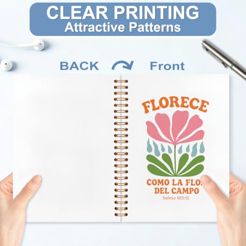 Libretas Cristianas En Español Notebook Journal for Women, 5.5x8.3 - color: white-Bible En Español