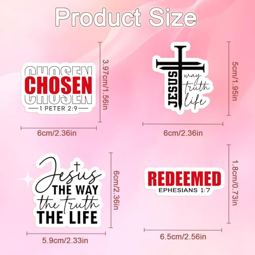 100 Pcs Bible Verse Christian Stickers Religious Faith Sticker - style: Bible Verse