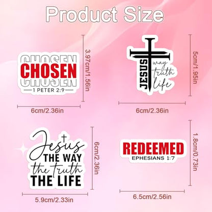 100 Pcs Bible Verse Christian Stickers Religious Faith Sticker - style: Bible Verse