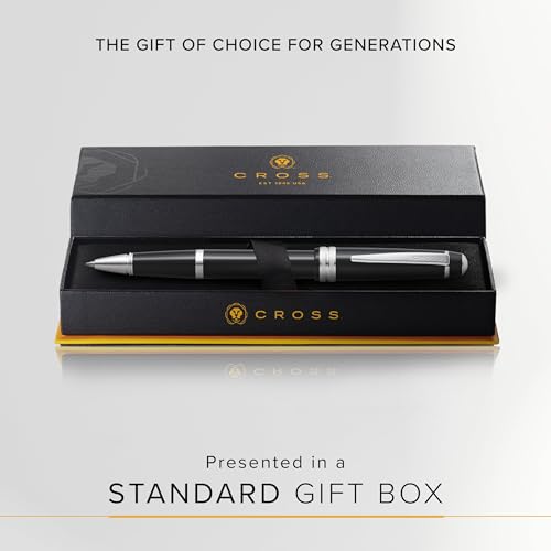 Cross Bailey Light Rollerball Pen, Glossy Black, Medium Point, Black Ink - color: Glossy Black
