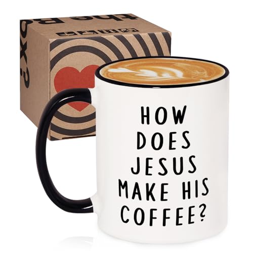Funny Christian Gifts for Women Men – Jesus He Brews It Coffee Mug 11oz - size: 11 Ounces