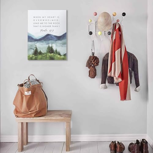 Framed Inspirational Christian Canvas Wall Art 12x16 Inch - color: Mountain（Canvas）, size: 16"L x 12"W