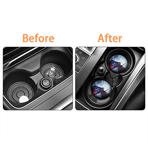 Moly Magnolia 2 Pack 2.75 Inch Car Cup Holder Coasters, Style G - color: Style G