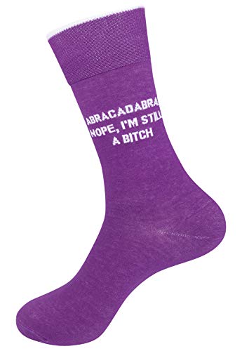 FUNATIC Socks with Funny and Profane Sayings, Sarcastic Gift for Men Women - color: Abracadabra!