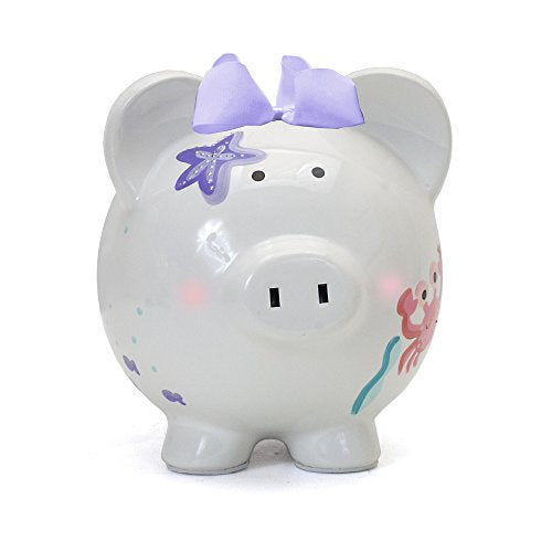 Child to Cherish Ceramic Piggy Bank for Girls, Mermaid - color: Mermaid