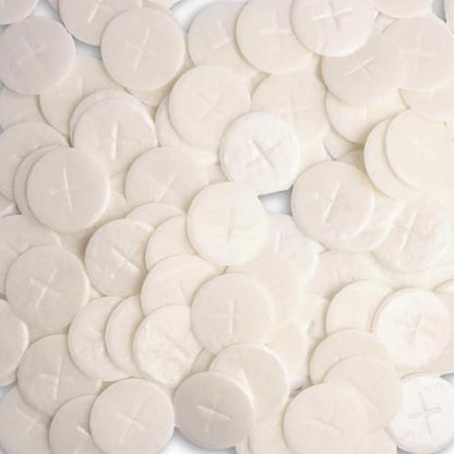 Altar Bread 1 3/8" White Cross Design 200 Communion Hosts