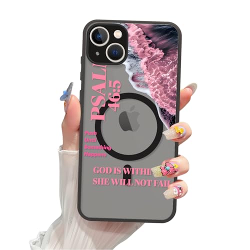 Magnetic Bible Verse Phone Case for iPhone 13 6.1",Compatible with MagSafe,Jesus Famous Quotes Pattern Aesthetic Design TPU Shockproof Protective Phone Cover for Girls Women - color: Jesus, size: for iPhone 13