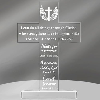Chunful Christian Religious Gifts Acrylic Cross Decor, Pastor Style - style: Pastor Style