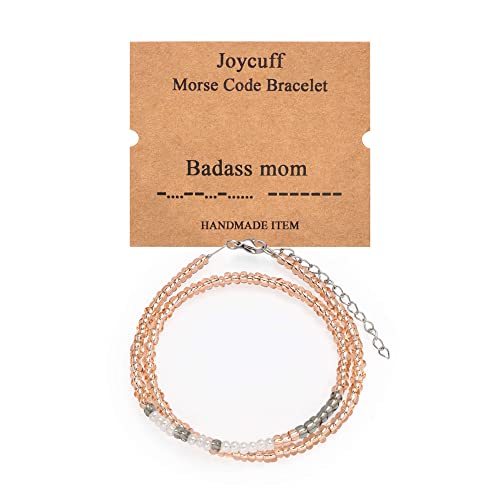 Inspirational Morse Code Bracelets for Women Funny Jewelry Birthday Gifts - color: Badass sister