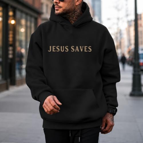 Christian Hoodies for Men God Jesus Cross Faith Religious Christ Hoodie - color: Black-a, size: Large