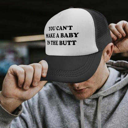 Black Trucker Hat with Funny Saying, Funny Hat for Men & Women - color: Allblack-1