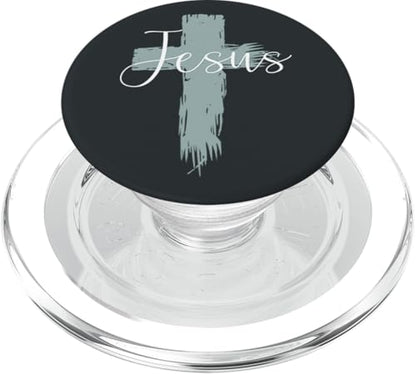 Jesus On Cross Paint Cool Religion God Faith Christian Gift PopSockets PopGrip for MagSafe - style: Magnetic PopGrip
