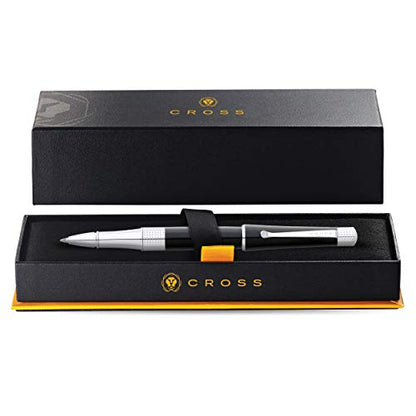 Cross Beverly Refillable Gel Ink Rollerball Pen, Medium Rollerball, Includes Premium Gift Box - Black Lacquer - color: Black, style: Rollerball Pen